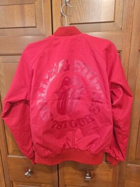 Rolling Stones Vintage Red Bomber Jacket Limited Edition Unisex/Mens Medium